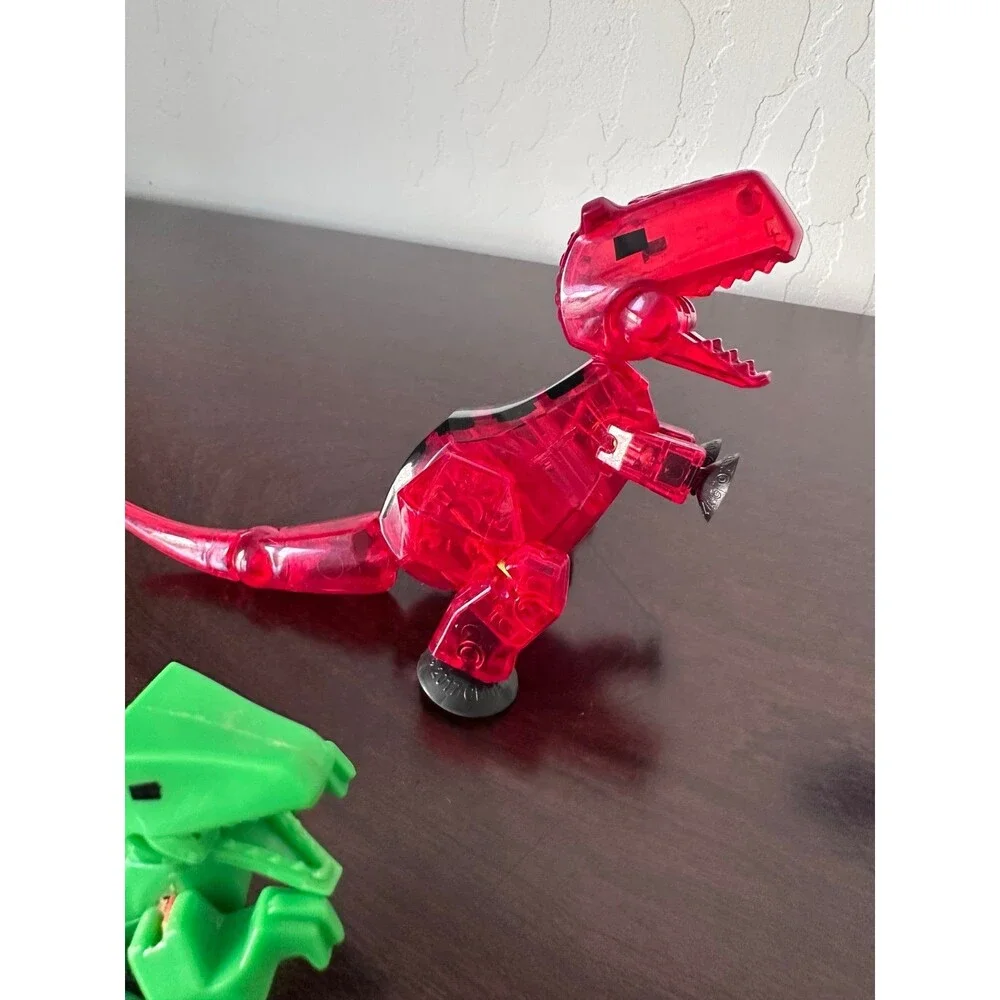 Zing Stikbot Dino Lot 4 T-Rex Raptor Brontosaurus Poseable Suction Cup Toys